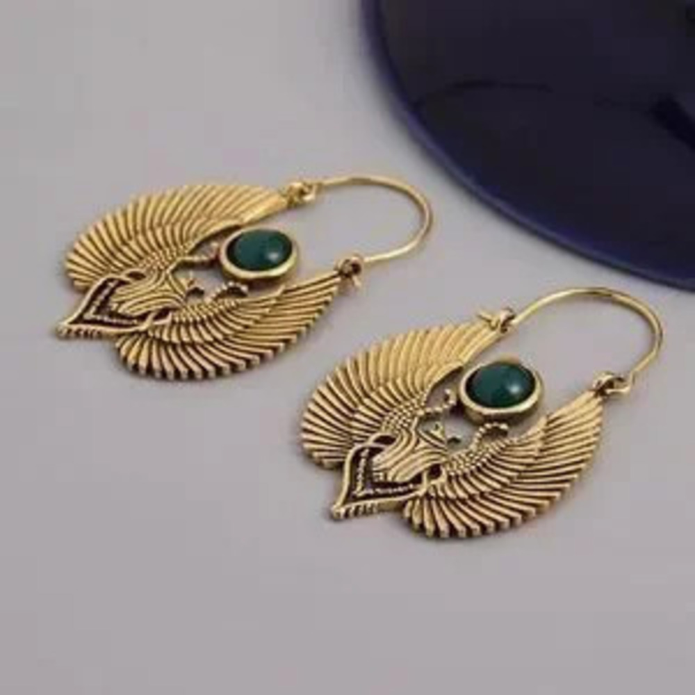 Sacred?Wings Scarab Large Hoops Earrings Insects Earrings
